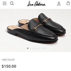 Sam Edelman  Linnie Bit Mule Black Loafers 8